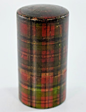 ANTIQUE SCOTTISH TARTAN WARE PRINCE CHARLIE SMELLING SALTS CASE c1880