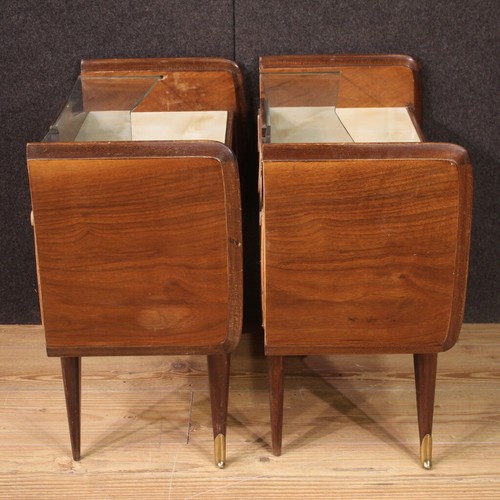 Coppia di comodini design italiano due mobili vintage anni 50' modernariato - Picture 3 of 12