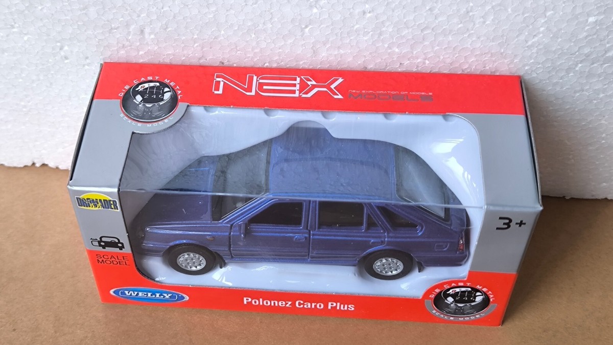 WELLY NEX DROMADER POLONEZ CARO PLUS BLUE 1/34 1:34 MODEL DIECAST