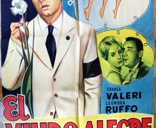 1959 ALBERTO SORDI IL Vedovo 1SH MOVIE POSTER Rare ED. El Viudo Alegre - Picture 3 of 4