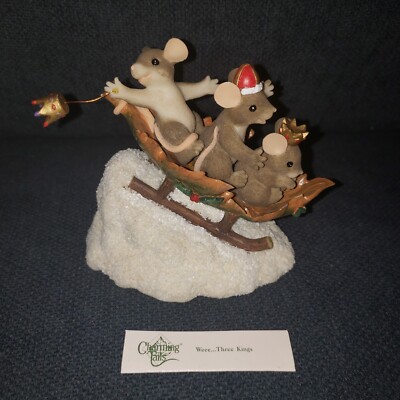 RARE FITZ & FLOYD CHARMING TAILS MICE WEE THREE KINGS FIGURINE 98/233