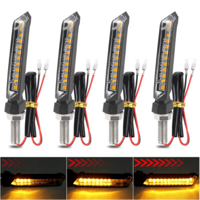 Amber Signals Turn LED Motorcycle 4pcs 信号機ライト Light Kawasaki For Flowing 置物