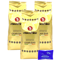 Mocambo Gran Bar Selezione Oro Gold 3X 1000G | Ganze Bohnen | Milder Kaffee