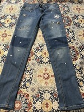 Vigoss Girl's Stevie Straight Medium Wash Stretch Denim Jeans Size 14 26"x27"