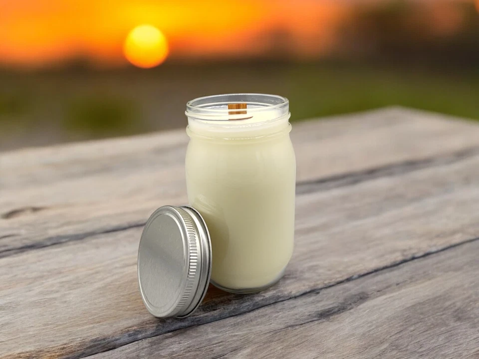 Wood Wick * SMORES * scented * Leah's Lite Candle * 16oz   - Image 3 of 3