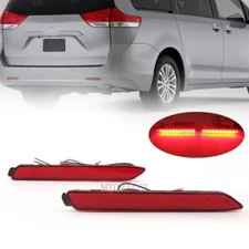 Rear Bumper Reflector LED Brake Light for Toyota Sienna Base LE XLE 2011-2020 US
