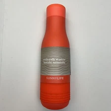 Sunnylife Refresh Water Bottle Sounds Water Bottle Bluetooth Speaker Neon Coral