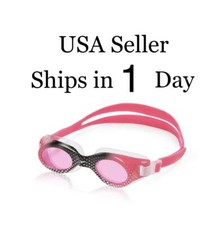 Speedo CB Junior Glide Print Goggles Ages 6-14 No Leak Anti Fog UV Protect Pink