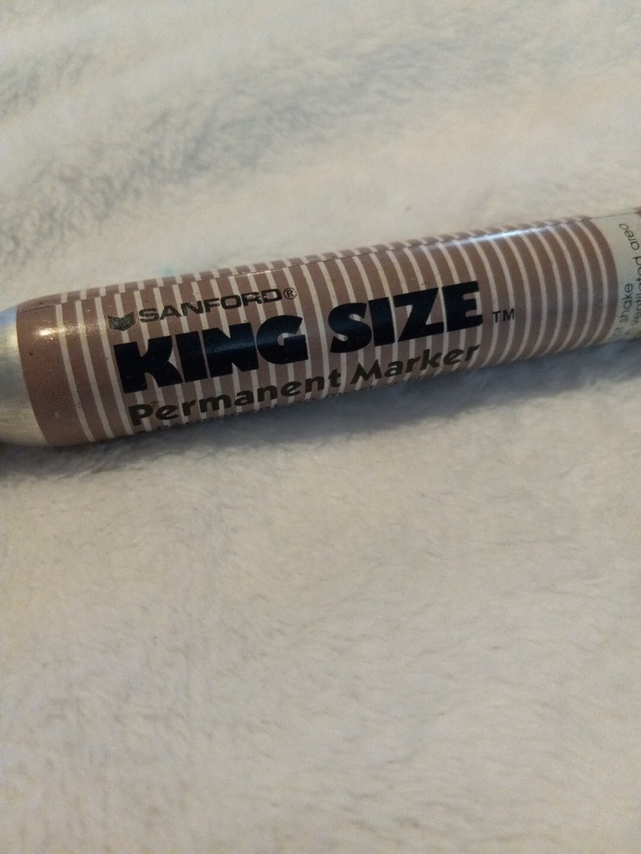 Vintage Sanford King Size Permanent Red Marker Works Metal Striped