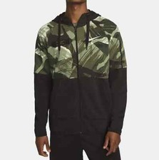 Nike Men's Brown/Multi Camo Fleece FZ Fitness Hoodie DQ4790-220 M/L/XL/XXL/3XL