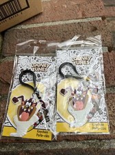 2x Looney Tunes Keychain Tasmanian Devil PVC Rubber Key Ring Warner Bros Lot 2
