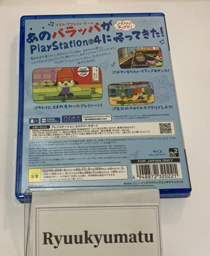 PaRappa The Rapper Japanese Game With Box PS4 PlayStation 4 Genuine