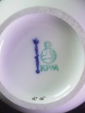 - KPM Berlin Fidibus Schinkel - vaso con bordo dorato