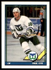 1991-92 O-Pee-Chee Paul Cyr Hartford Whalers #73