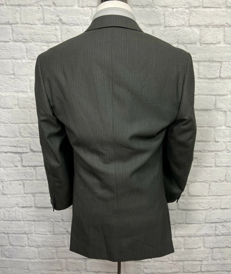 PERRY ELLIS Men's Gray Peak Lapel Blazer Sport Coat Jacket (40R) - Image 4 of 4