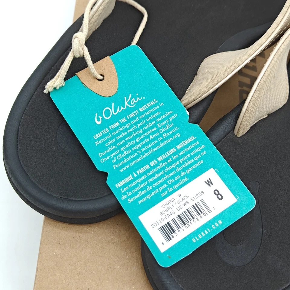 Sandalias doradas para mujer OluKai Ohana 20110-FA40 soporte para arco chanclas fusión talla 7/8 Foto 4 de 4