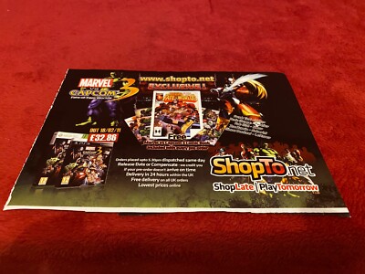 PADA9 ADVERT 6X9 MARVEL VS CAPCOM 3 FATE OF TWO WORLDS PS3 & XBOX
