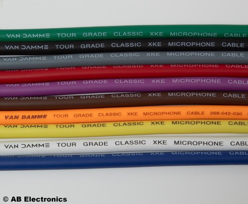 Silver Neutrik Male/Female XLR with Van damme Professional Mic Cable 10 Colours - Picture 2 of 12
