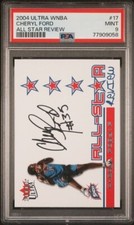 2004 Ultra WNBA All Star Review Cheryl Ford PSA 9 Detroit Shock Louisiana Tech