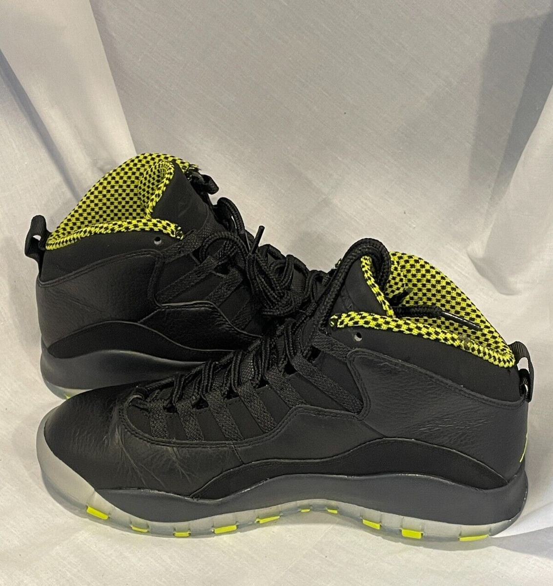 Air Jordan 10 Retro Mens 8 Black Venom Green 310805 033 Released