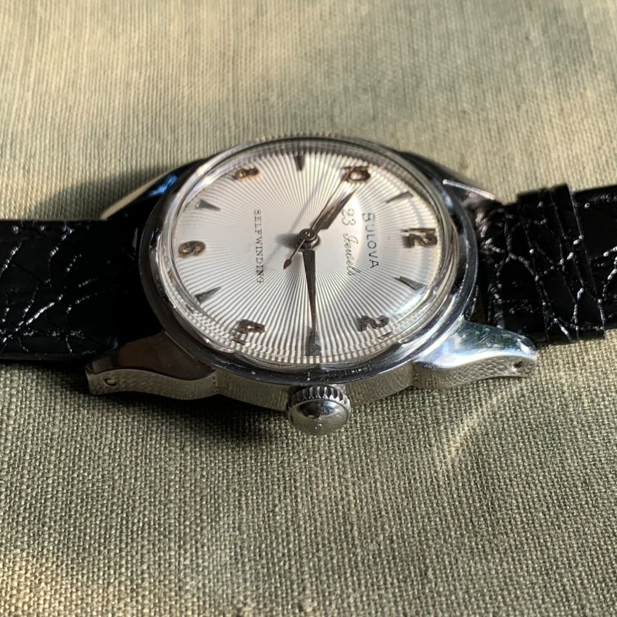 1957 Bulova 23 Jewels Automatic Stainless Steel Wristwatch w