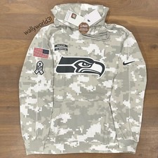AUTHENTIC Nike Seattle Seahawks 2024 Salute to Service Club Pullover Hoodie