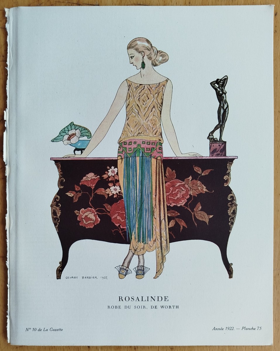 Art Deco Gazette de Bon Ton Pochoir Rosalinde by George Barbier