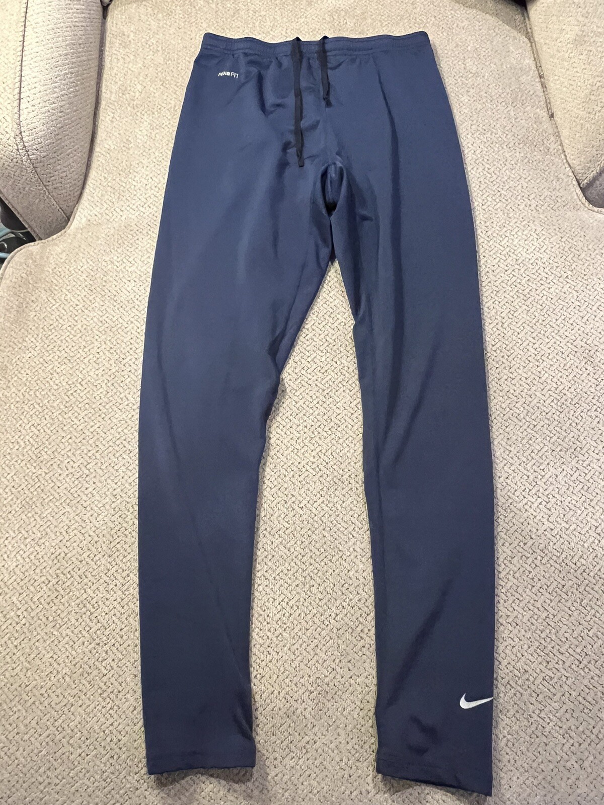Mens Vintage Nike Compression Pants Running Spandex Tights Blue Large Hyperwarm eBay