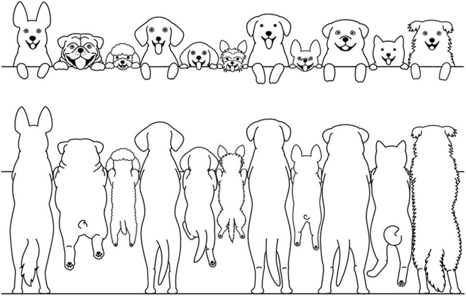 Standing Cute Dog Silicone Clear Stamp and Die Sets for Card Making