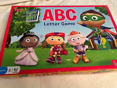 PBS Kids Super Why ABC Letter Board Game University Games 2012 Complete