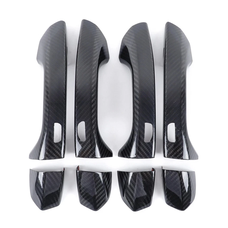 Cubierta de moldura de manija de puerta exterior de fibra de carbono real para Lamborghini URUS 2018-2021 Foto 2 de 4