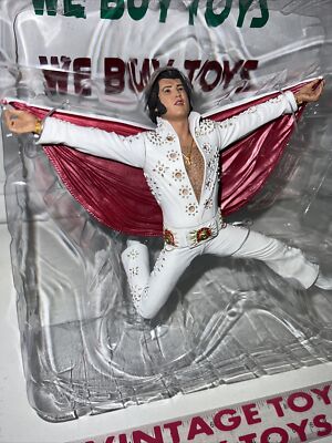 Neca Elvis Presley Live in Concert 1972 Figure King White Jumpsuit Cape No Box