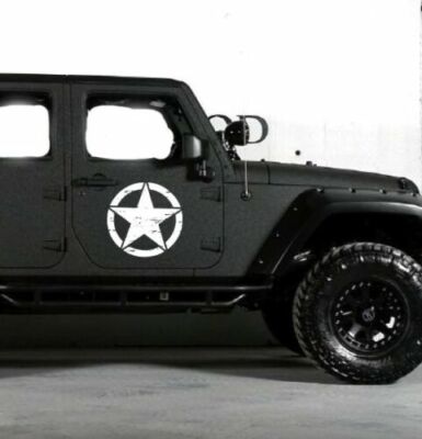Set Aufkleber Sticker für Jeep Wrangler Motorhaube RUBICON Army Star USMC camo part kit jl