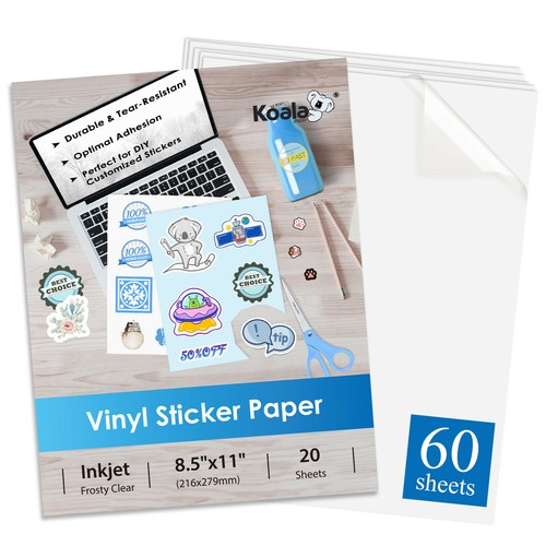 60 Sh Koala Printable Vinyl Sticker 