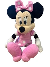 Minnie Mouse Disney Just Play Plush Sewn Eyes Stuffed Animals 10" Tall Pink