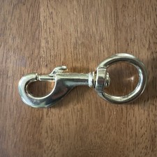 Brass 1 1-4 Round Swivel Bolt Snap Hook