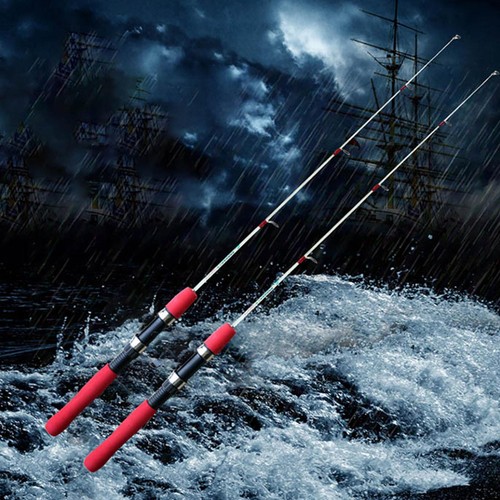 Mini Telescopic Ice Fishing Rod Fiberglass Fiber Pole Fishing Rods Fish Tool