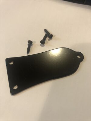 SCHWARZ Metall TRUSS ROD ABDECKUNG für Epiphone, LP Glockenform für MASSGESCHNEIDERT, STD, LEER