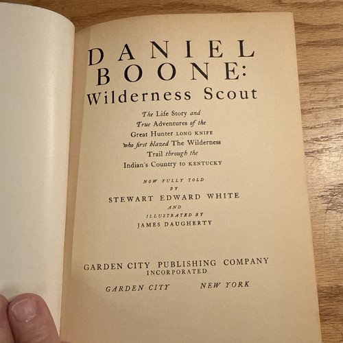 Vintage "Daniel Boone Wilderness Scout"  book by Stewart Edward White - Photo 4/9