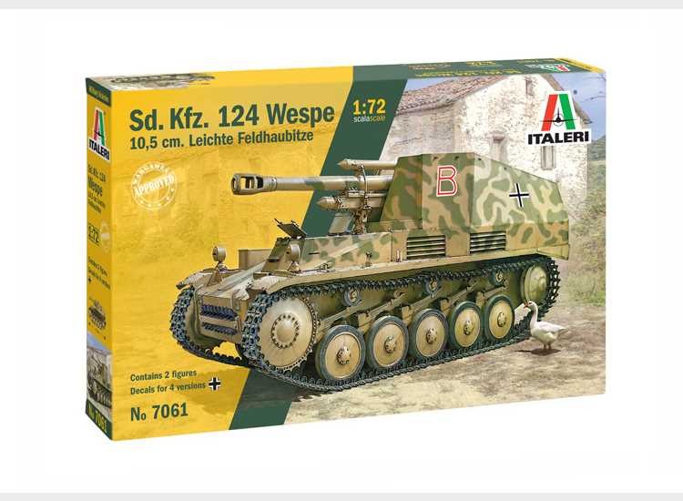 Italeri IT7061 1/72 - Sd.Kfz.124 Wespe 10.5cm Leichte Felhaubitze