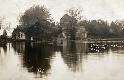 1913 Long Lake Ingleside IL Illinois Lake Co RPPC Photo Postcard COPY