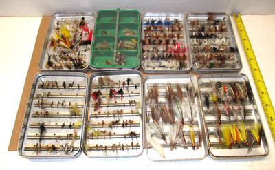 FLY FISHING FLIES Perrin BOXS FULL OF FLIES ** 4- BOXS *** #3 **