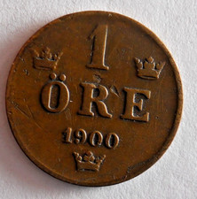 1900 SWEDEN ORE - Low Mintage Vintage Coin - Big Value - LOT #D24