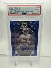 2023 Mosaic Josh Downs No Huddle Blue Auto! PSA 9!!