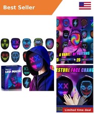 LED Mask Gesture Sensing Light up Mask Cool Kids Toys Gifts for Boys