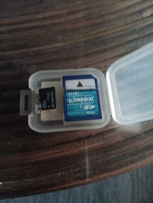  2GB SD Flash Memory Card & Kingston Technology Micro Card &Case .Brand New(2!