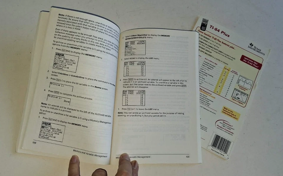 Texas Instruments Manual Guidebook TI-84 Plus Silver Edition Manual Book & CD - Image 4 of 4