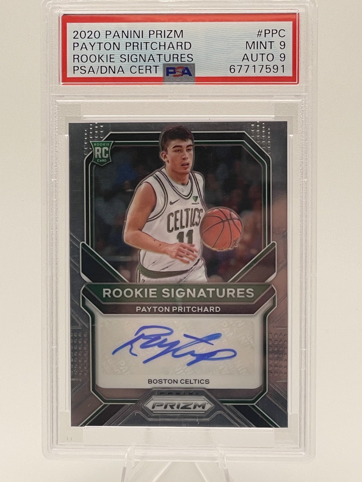 2020 Panini Prizm Payton Pritchard Rookie Signatures #RS-PPC PSA 9 Auto 9