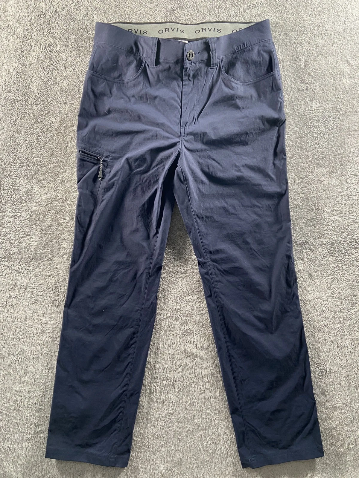 Orvis Pants Mens 32x32 Blue Outdoor Travel Hiking Stretch Lightweight