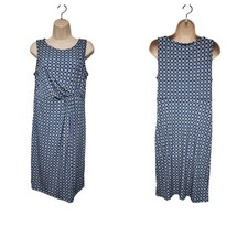 Motherhood Maternity Sleeveless Scoop-Neck Knee Length Dress Medium Multi-Blue